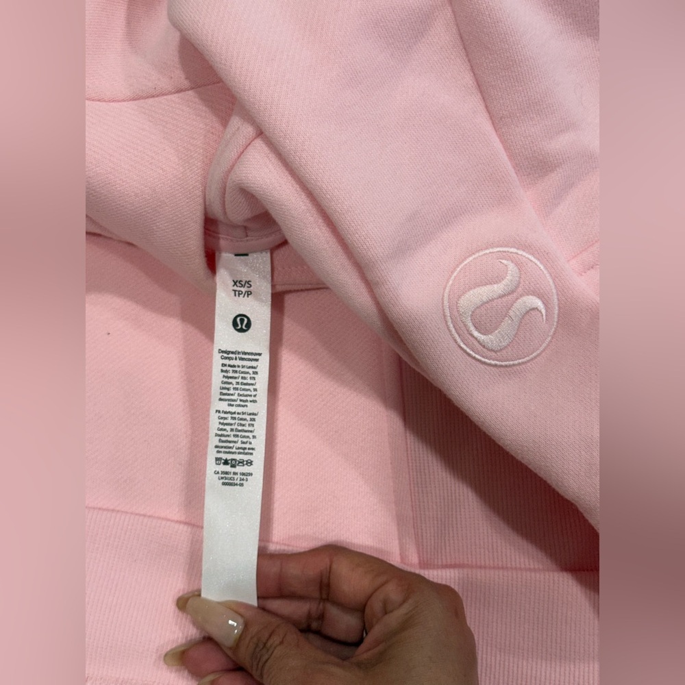 Lululemon Scuba Sleeveless Hoodie Vest Pink Oversized Athleisure XS/S - Picture 10 of 13